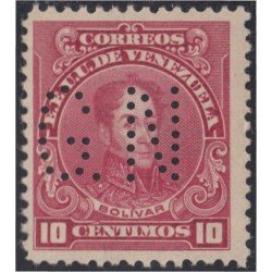 Venezuela Timbres Servicio 39 1925/42 Bolívar letras GN perforadas sin goma Venezuela Timbres Servicio 39 1925/42 Bolívar letras GN perforadas sin goma