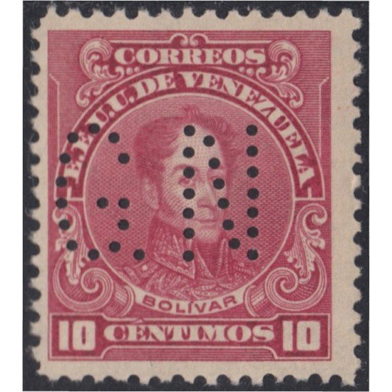 Venezuela Timbres Servicio 39 1925/42 Bolívar letras GN perforadas sin goma Venezuela Timbres Servicio 39 1925/42 Bolívar letras GN perforadas sin goma