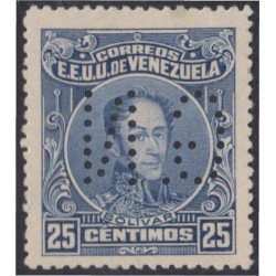 Venezuela Timbres Servicio 42 1925/42 Bolívar letras GN perforadas sin goma Venezuela Timbres Servicio 42 1925/42 Bolívar letras GN perforadas sin goma