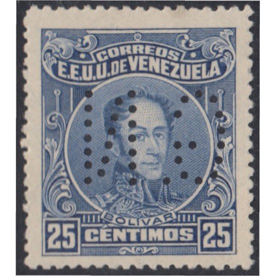 Venezuela Timbres Servicio 42 1925/42 Bolívar letras GN perforadas sin goma Venezuela Timbres Servicio 42 1925/42 Bolívar letras GN perforadas sin goma