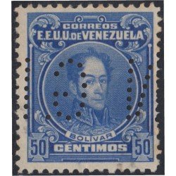 Venezuela Timbres Servicio 44 1925/42 Bolívar letras GN perforadas sin goma Venezuela Timbres Servicio 44 1925/42 Bolívar letras GN perforadas sin goma