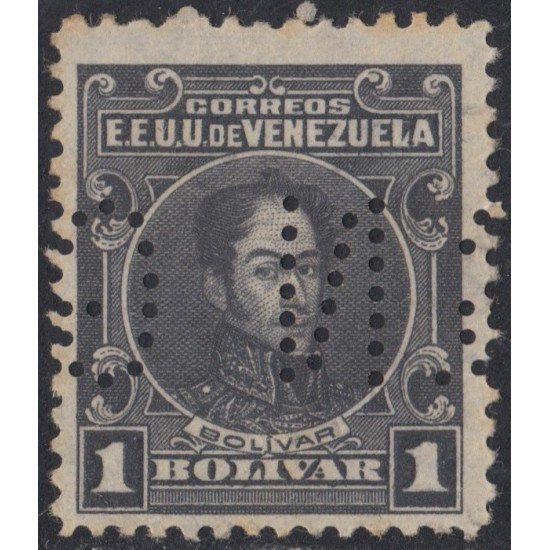 Venezuela Timbres Servicio 45 1925/42 Bolívar letras GN perforadas MH Venezuela Timbres Servicio 45 1925/42 Bolívar letras GN perforadas MH