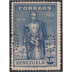 Venezuela Timbres Servicio 61 1925/42 Bolívar letras GN perforadas MNH