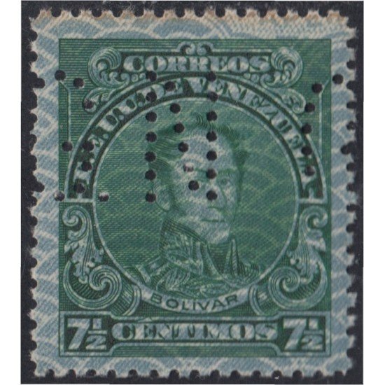 Venezuela Timbres Servicio 63A 1925/42 Bolívar letras GN perforadas sin goma Venezuela Timbres Servicio 63A 1925/42 Bolívar letras GN perforadas sin goma