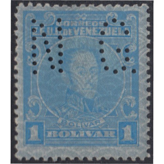 Venezuela Timbres Servicio 69 1925/42 Bolívar letras GN perforadas MH