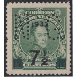 Venezuela Timbres Servicio 73 1925/42 Bolívar letras GN perforadas MNH Venezuela Timbres Servicio 73 1925/42 Bolívar letras GN perforadas MNH