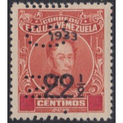 Venezuela Timbres Servicio 73A 1925/42 Bolívar letras GN perforadas MNH Venezuela Timbres Servicio 73A 1925/42 Bolívar letras GN perforadas MNH