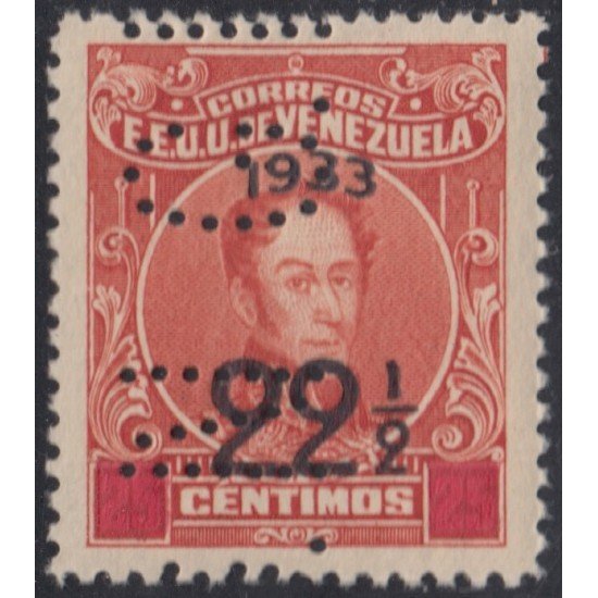 Venezuela Timbres Servicio 73A 1925/42 Bolívar letras GN perforadas MNH Venezuela Timbres Servicio 73A 1925/42 Bolívar letras GN perforadas MNH