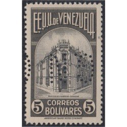 Venezuela Timbres Servicio 98 1925/42 Edificio letras GN perforadas MNH Venezuela Timbres Servicio 98 1925/42 Edificio letras GN perforadas MNH