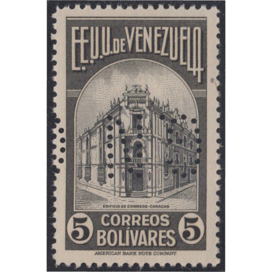 Venezuela Timbres Servicio 98 1925/42 Edificio letras GN perforadas MNH Venezuela Timbres Servicio 98 1925/42 Edificio letras GN perforadas MNH