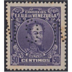 Venezuela Timbres Servicio 100B 1925/42 Bolívar letras GN perforadas MH Venezuela Timbres Servicio 100B 1925/42 Bolívar letras GN perforadas MH