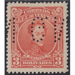 Venezuela Timbres Servicio 101 1925/42 Bolívar letras GN perforadas MH Venezuela Timbres Servicio 101 1925/42 Bolívar letras GN perforadas MH