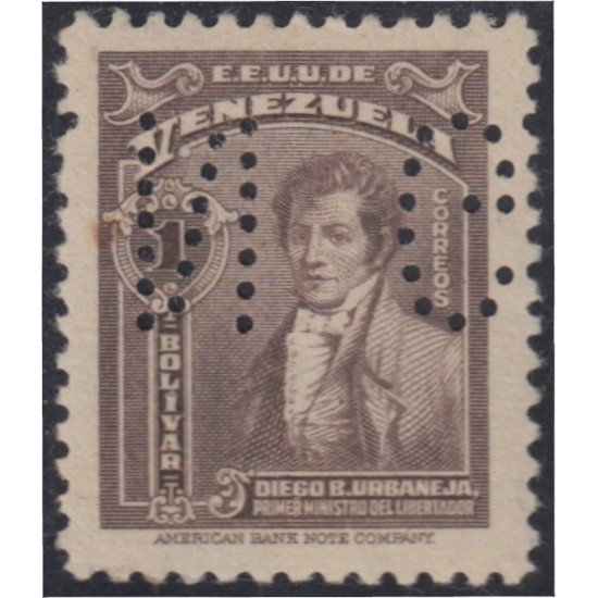 Venezuela Timbres Servicio 115 1925/42 Diego Urbaneja letras GN perforadas MNH Venezuela Timbres Servicio 115 1925/42 Diego Urbaneja letras GN perforadas MNH