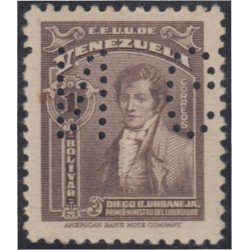 Venezuela Timbres Servicio 115 1925/42 Diego Urbaneja letras GN perforadas MH Venezuela Timbres Servicio 115 1925/42 Diego Urbaneja letras GN perforadas MH