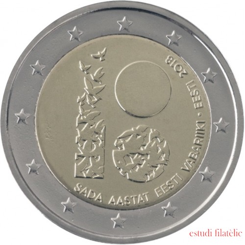 Estonia 2018 2 € euros conmemorativos República 