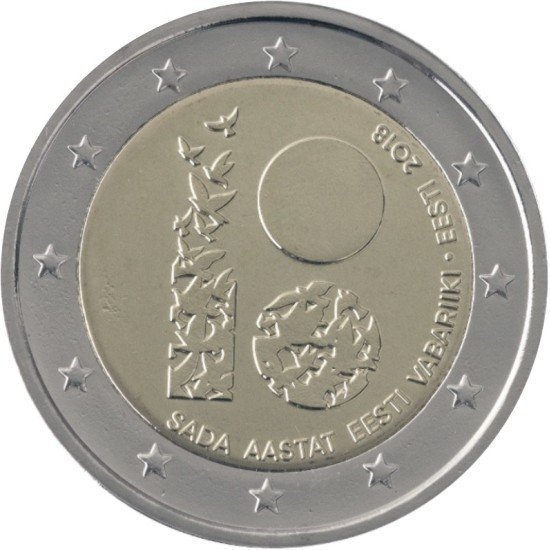 Estonia 2018 2 € euros conmemorativos República Estonia 2018 2 € euros conmemorativos República