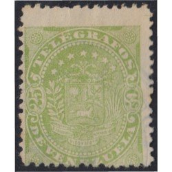 Venezuela Telégrafos 1 1897 Escudo MNH