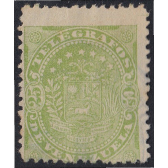 Venezuela Telégrafos 1 1897 Escudo MNH Venezuela Telégrafos 1 1897 Escudo MNH