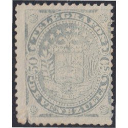 Venezuela Telégrafos 2 1897 Escudo sin goma