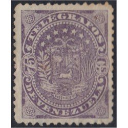 Venezuela Telégrafos 3 1897 Escudo sin goma
