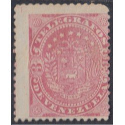 Venezuela Telégrafos 6 1897 Escudo sin goma