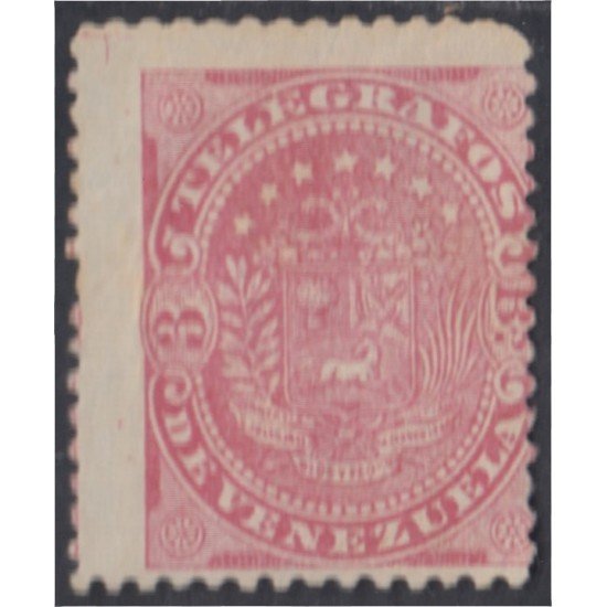Venezuela Telégrafos 6 1897 Escudo sin goma