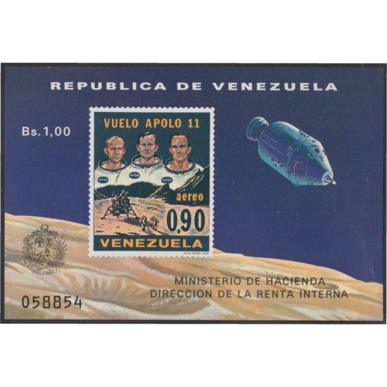 Venezuela 16 HB 1969 Vuelo Apolo 11 MNH Venezuela 16 HB 1969 Vuelo Apolo 11 MNH