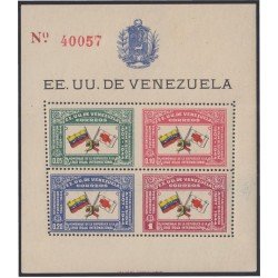 Venezuela 1 HB 1944 Homenaje a la Cruz Roja Internacional MNH