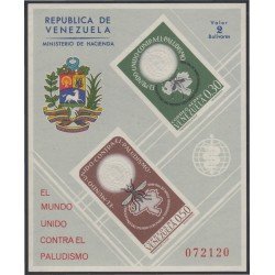 Venezuela 10 HB 1962 El Mundo contra El Paludismo sin goma