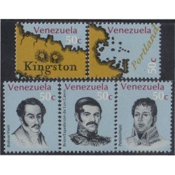 Venezuela 20 SH 1978 Mapa de Jamaica en 1806 Retratos MNH Venezuela 20 SH 1978 Mapa de Jamaica en 1806 Retratos MNH