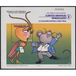 Venezuela 54 HB 1998 Cuentos infantiles La Cucarachita Martínez y El Ratón Pérez MNH Venezuela 54 HB 1998 Cuentos infantiles La Cucarachita Martínez y El Ratón Pérez MNH