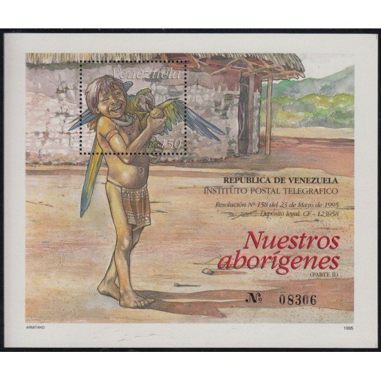 Venezuela 43 HB 1995 Aborígenes MNH Venezuela 43 HB 1995 Aborígenes MNH