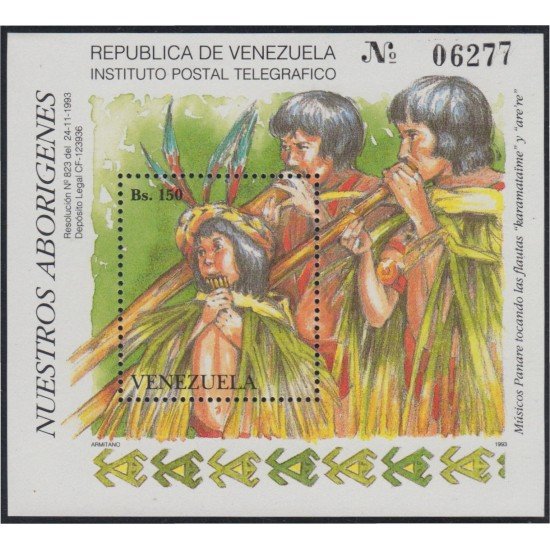 Venezuela 39 HB 1993 Aborígenes MNH Venezuela 39 HB 1993 Aborígenes MNH