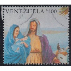 Venezuela 37 SH 1992 Navidad Christmas Huída de Egipto usados Venezuela 37 SH 1992 Navidad Christmas Huída de Egipto usados