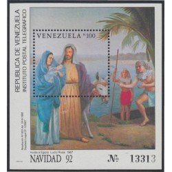 Venezuela 37 HB 1992 Navidad Christmas Huída de Egipto MNH Venezuela 37 HB 1992 Navidad Christmas Huída de Egipto MNH