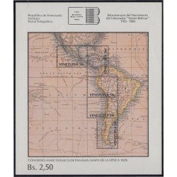 Venezuela 30 HB 1983 Mapa de 1829 MNH