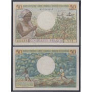 África Ecuatorial Camerún Cameroun 50 francs 1957 billete banknote 