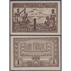 África Occidental Senegal 1 franc 1944 billete banknote sin circular África Occidental Senegal 1 franc 1944 billete banknote sin circular