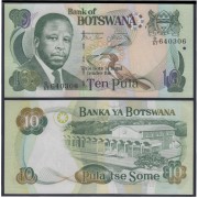 Bostwana 10 Pula 1982 billete banknote sin circular