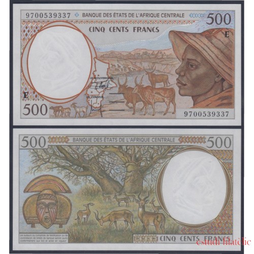 Camerún Cameroun 500 francs 1993 billete banknote sin circular
