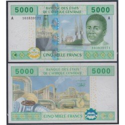 Camerún Cameroun 5000 francs 2002 billete banknote sin circular Camerún Cameroun 5000 francs 2002 billete banknote sin circular