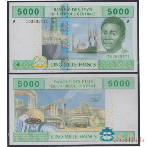 Camerún Cameroun 5000 francs 2002 billete banknote sin circular