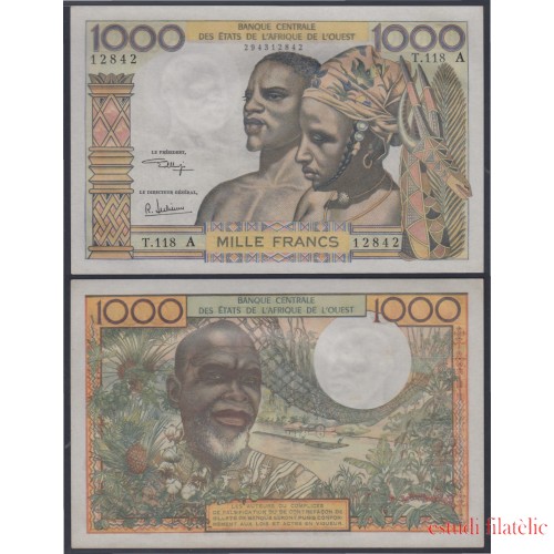 Costa de Marfil 1000 francs 1961 billete Sin circular 