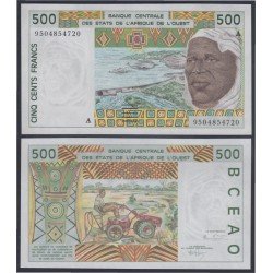 África Estados de oeste Guinea Bissau 500 Francs 1997 billete banknote sin circular África Estados de oeste Guinea Bissau 500 Francs 1997 billete banknote sin circular
