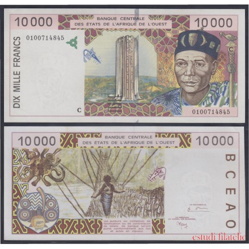 Niger 10000 francs 1992 billete banknote sin circular