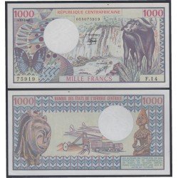 República Centroafrica 1000 Francs 1980 billete banknote sin circular República Centroafrica 1000 Francs 1980 billete banknote sin circular