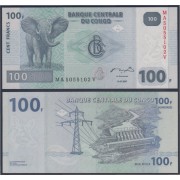 Congo 100 francs 2007 billete banknote sin circular