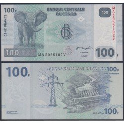 Congo 100 francs 2007 billete banknote sin circular Congo 100 francs 2007 billete banknote sin circular