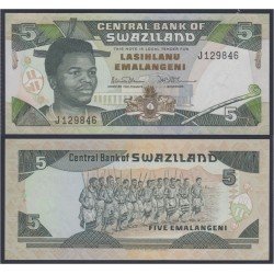 Suazilandia swaziland 5 emalangeni 1982 billete banknote sin circular Suazilandia swaziland 5 emalangeni 1982 billete banknote sin circular