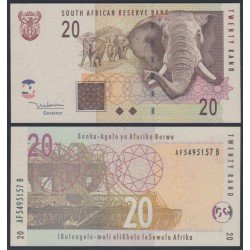 Sudáfrica south african 20 ran 2009 billete banknote sin circular Sudáfrica south african 20 ran 2009 billete banknote sin circular